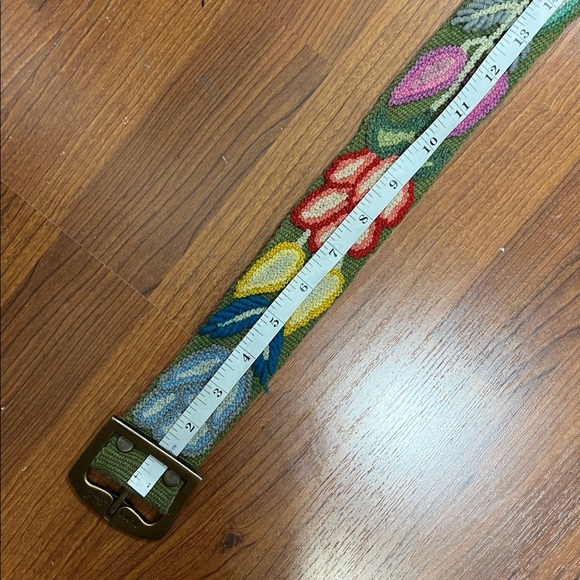 Alma Soul Sz Large Floral Embroidered Belt Lambswool Boho - Picture 7 of 10